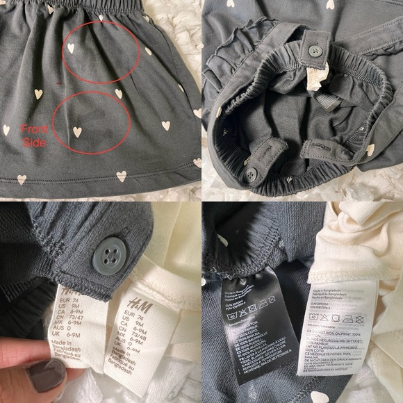 H&M 2-piece Printed Set Round Neck Long Sleeve  SIZE 9M - Picture 16 of 17